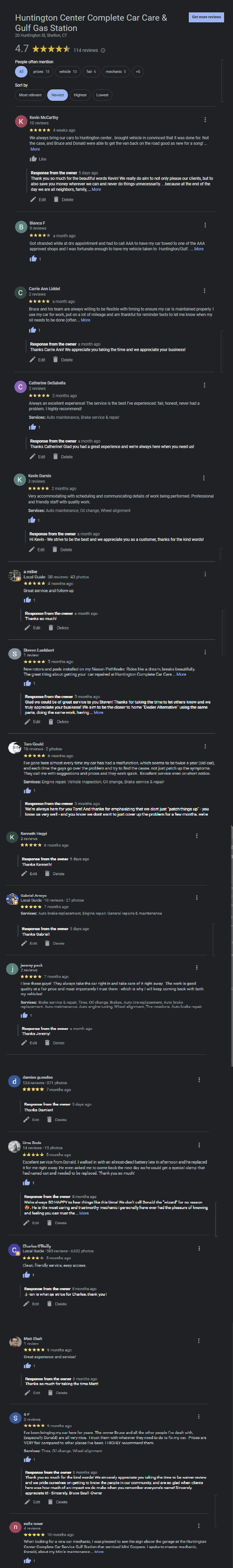 Top rated auto repair service center in Shelton, CT specializing in Audi, BMW, Mercedes plus almost all domestic and other foreign makes, models and brands.
